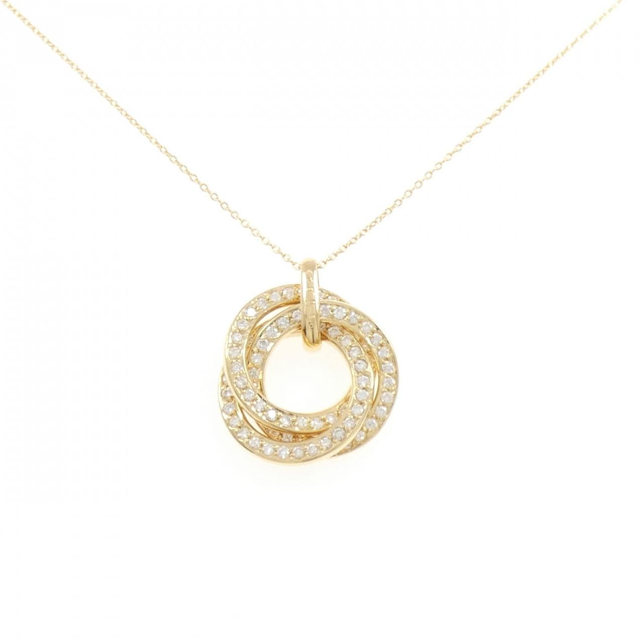 K18YG ダイヤモンド ネックレス 0.84CT