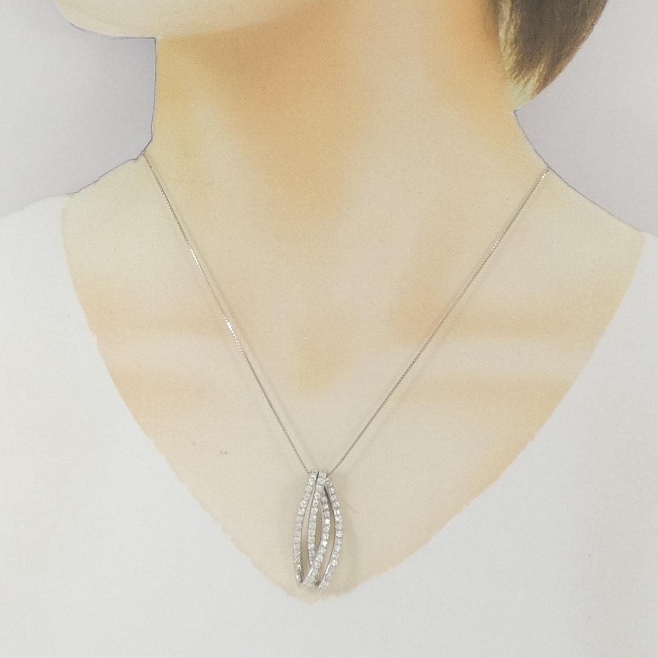 PT900/PT850 ダイヤモンド ネックレス 1.04CT