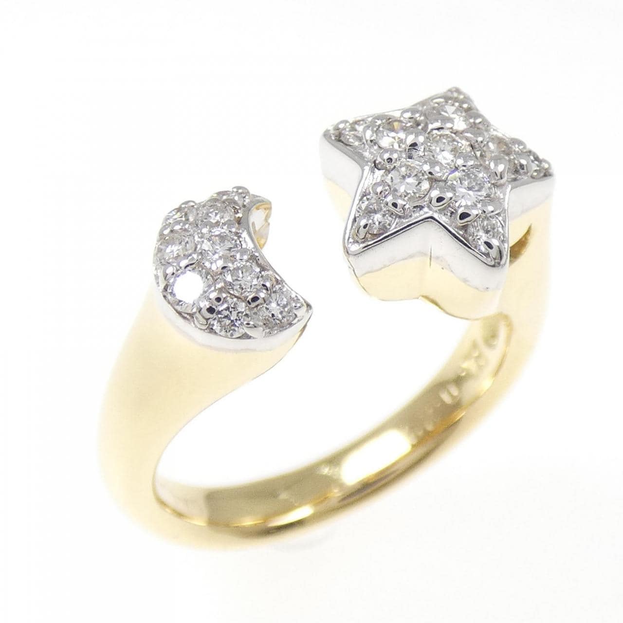 ポンテヴェキオ スター×ムーン ダイヤモンドリング 0.23CT