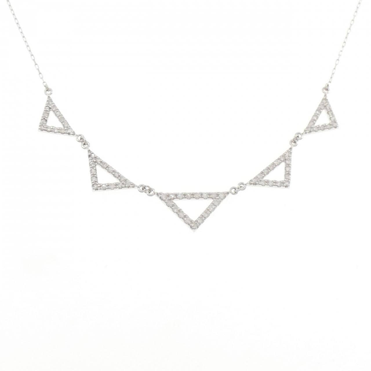 K18WG ダイヤモンド ネックレス 0.56CT
