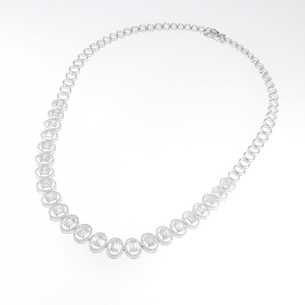 K18WG ダイヤモンド ネックレス 3.59CT