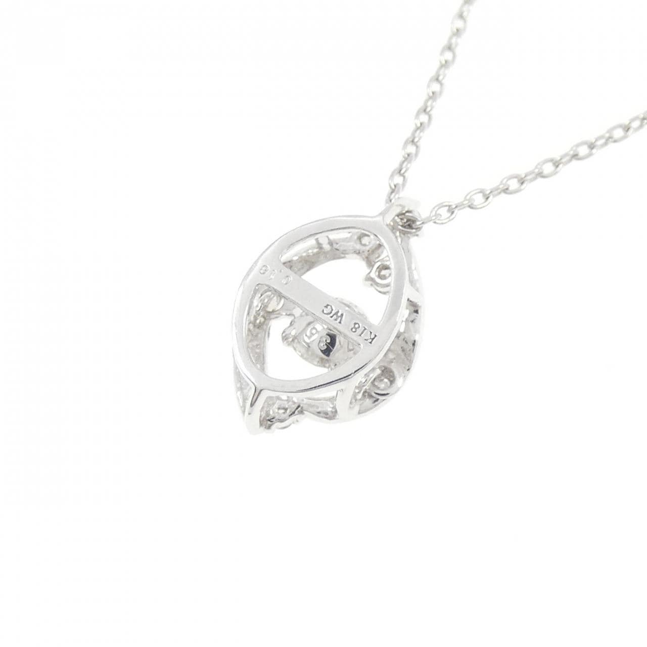 K18WG ダイヤモンド ネックレス 0.18CT