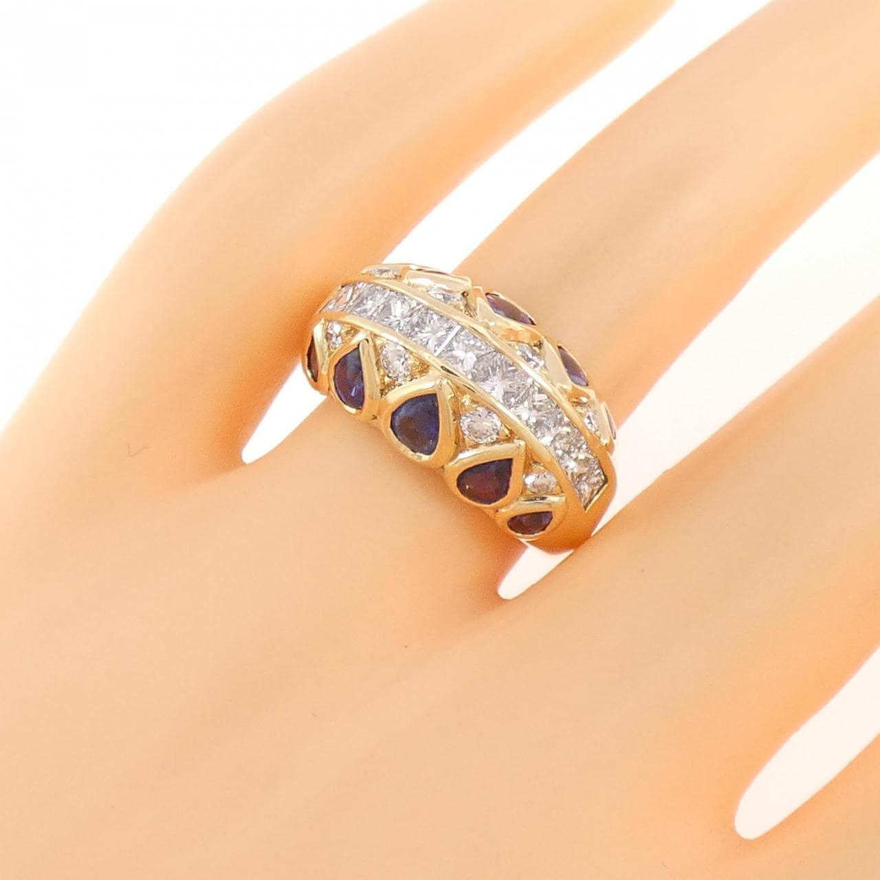 K18YG サファイヤ リング 1.84CT