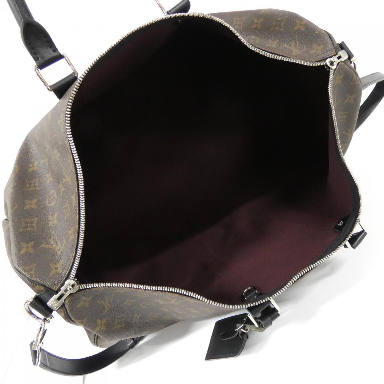 LOUIS VUITTON Monogram Macassar Keepall Bandouliere 55 公分 M56714 波士頓包