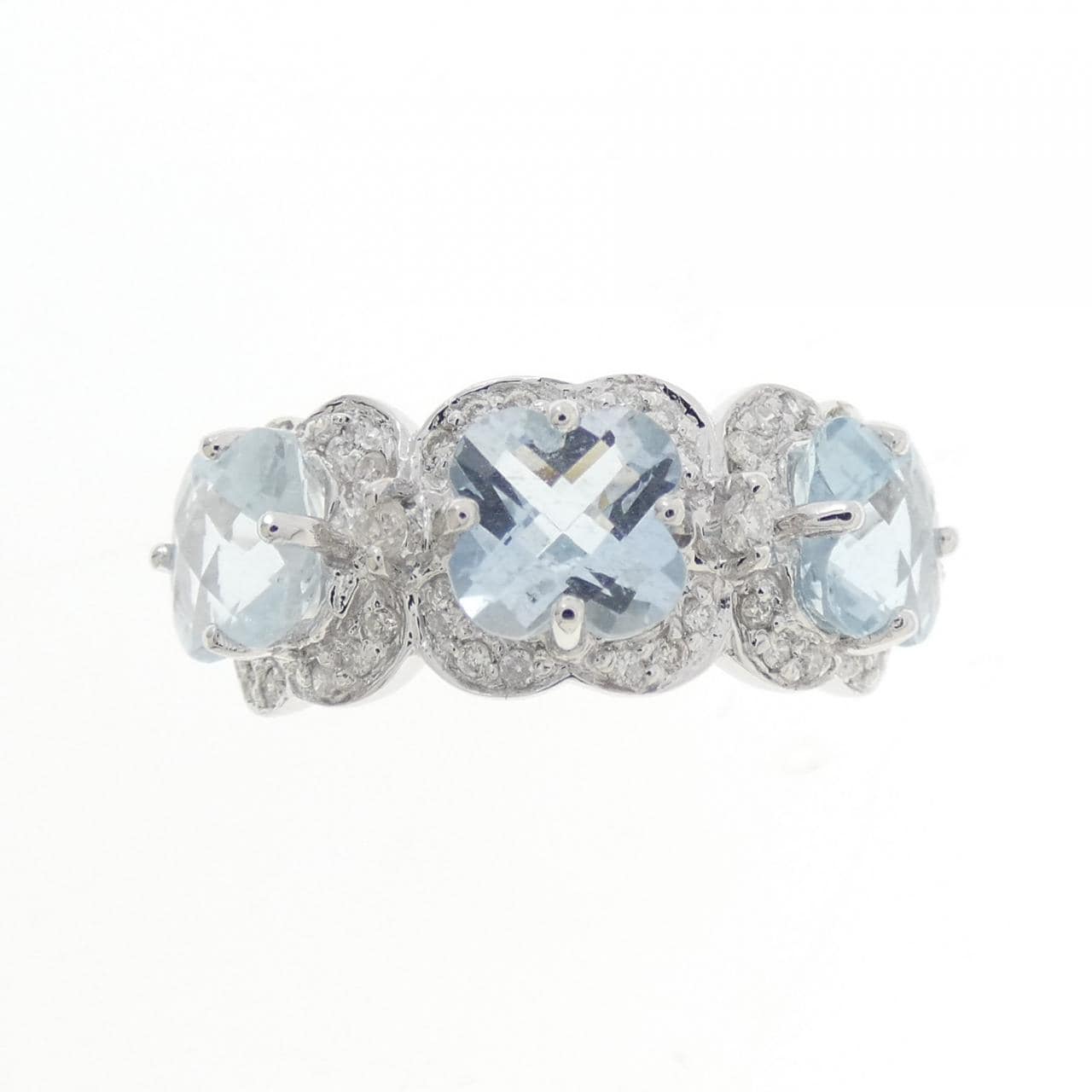 K18WG アクアマリン リング 2.38CT