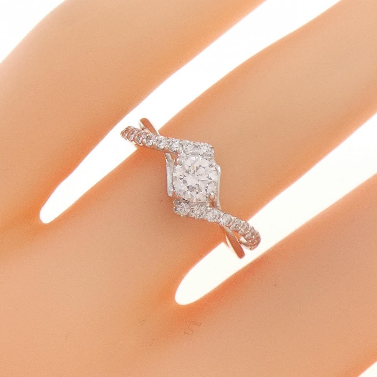 K18WG ダイヤモンド リング 0.301CT F VS1 VG