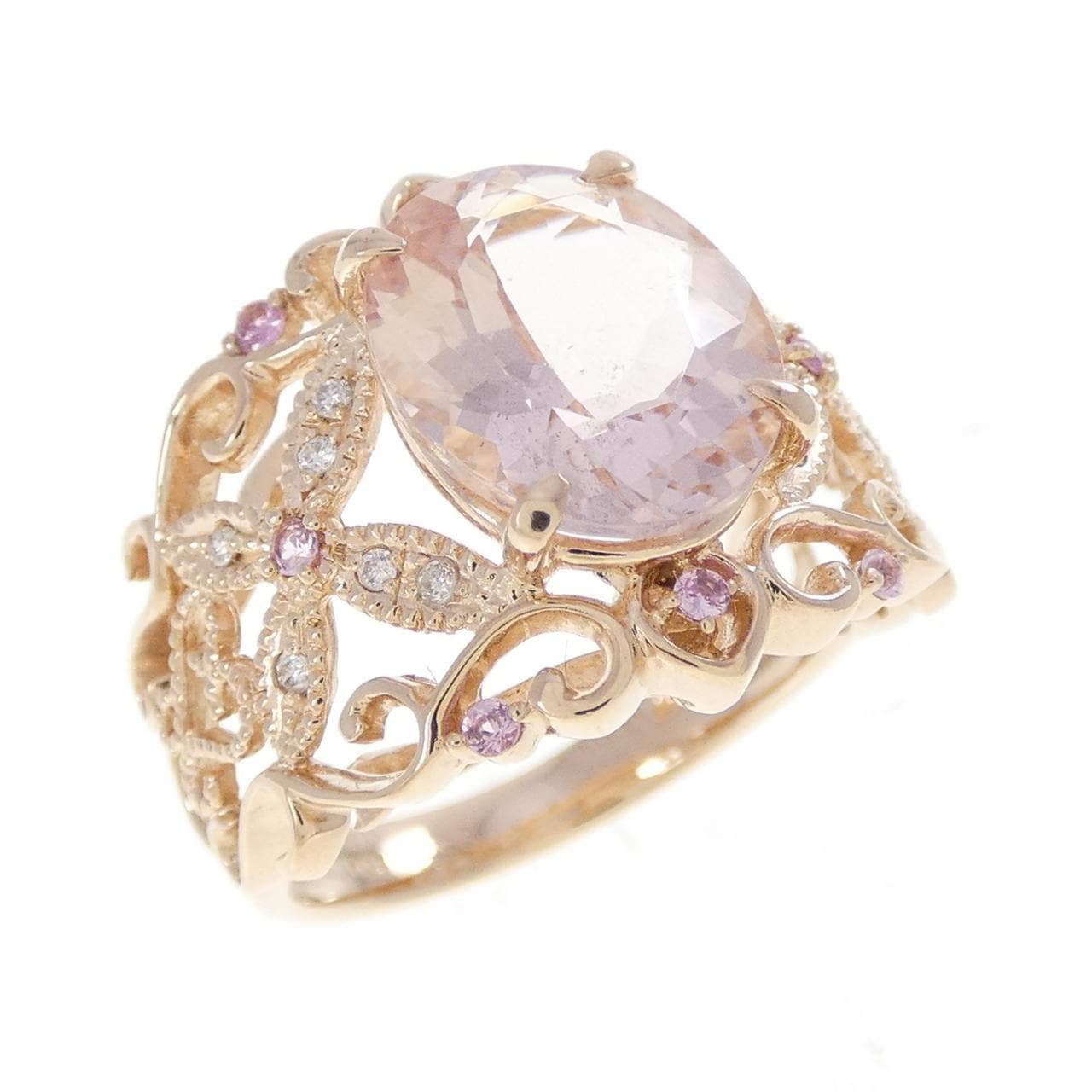 K18PG ベリル リング 2.93CT