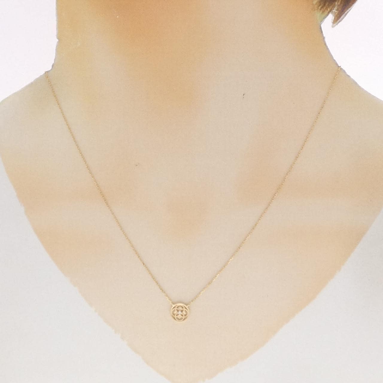 アガット ダイヤモンド ネックレス 0.01CT