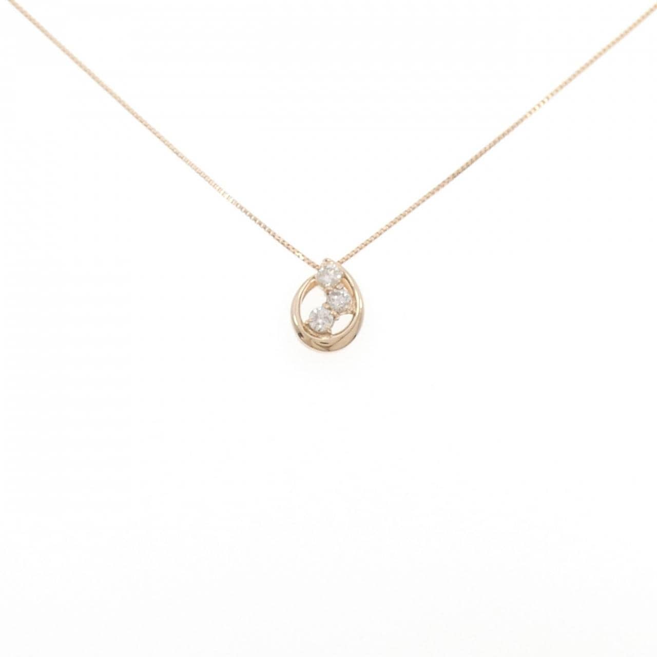 K18PG ダイヤモンド ネックレス 0.20CT