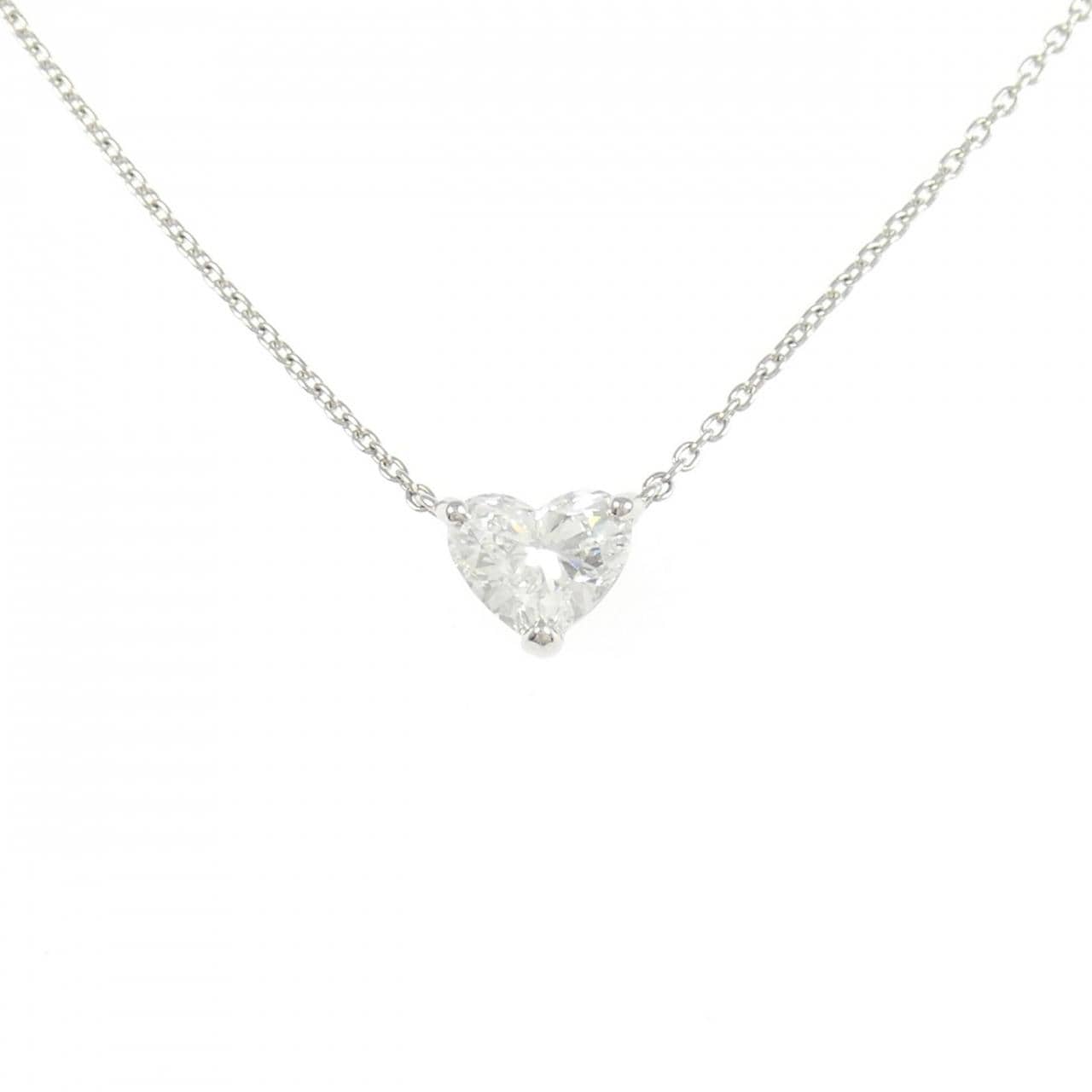 【リメイク】PT900/PT850 ダイヤモンド ネックレス 0.769CT F VS1 ハートシェイプ