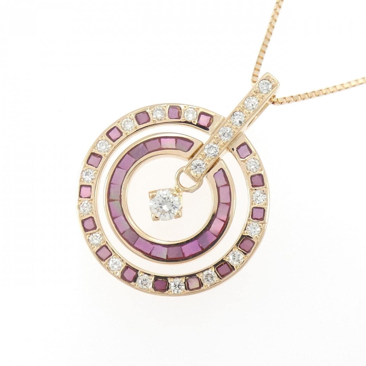 K18PG カラーストーン ネックレス