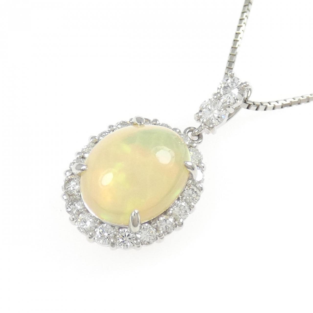 PT900/PT850 オパール ネックレス 2.93CT