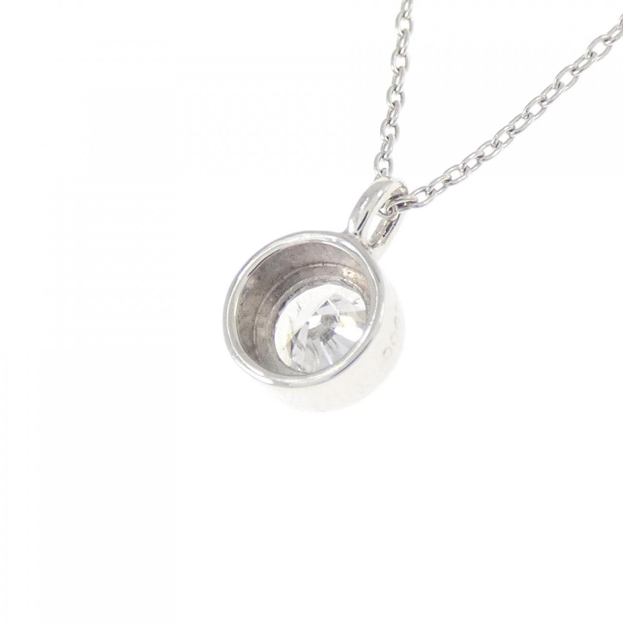 PT900/PT850 ソリティア ダイヤモンド ネックレス 0.436CT