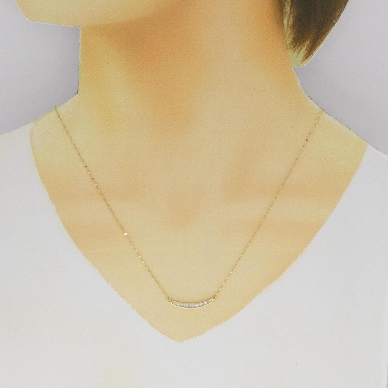 K18YG ダイヤモンド ネックレス 0.15CT
