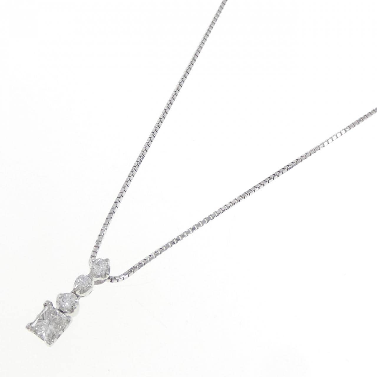 PT900/K18WG ダイヤモンド ネックレス 0.50CT