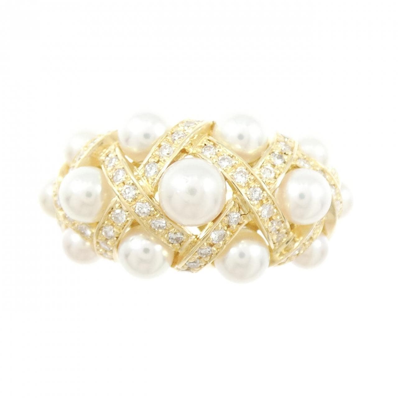 750YG アコヤパール リング