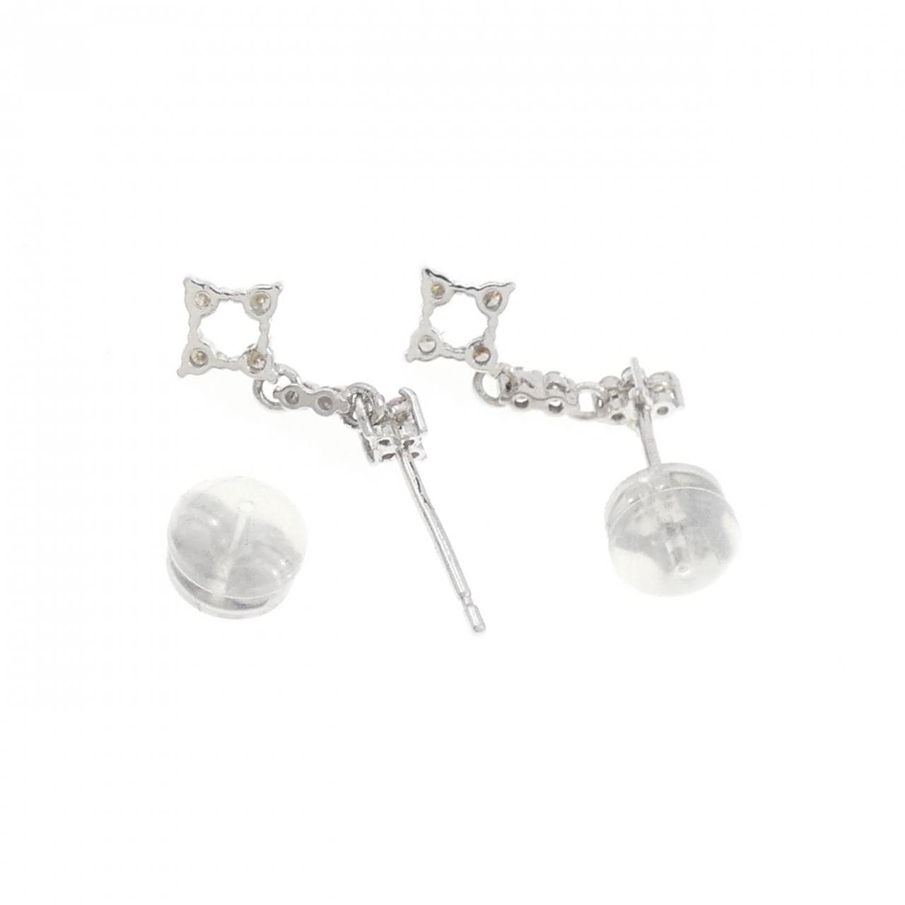 K18WG ダイヤモンド ピアス 0.18CT