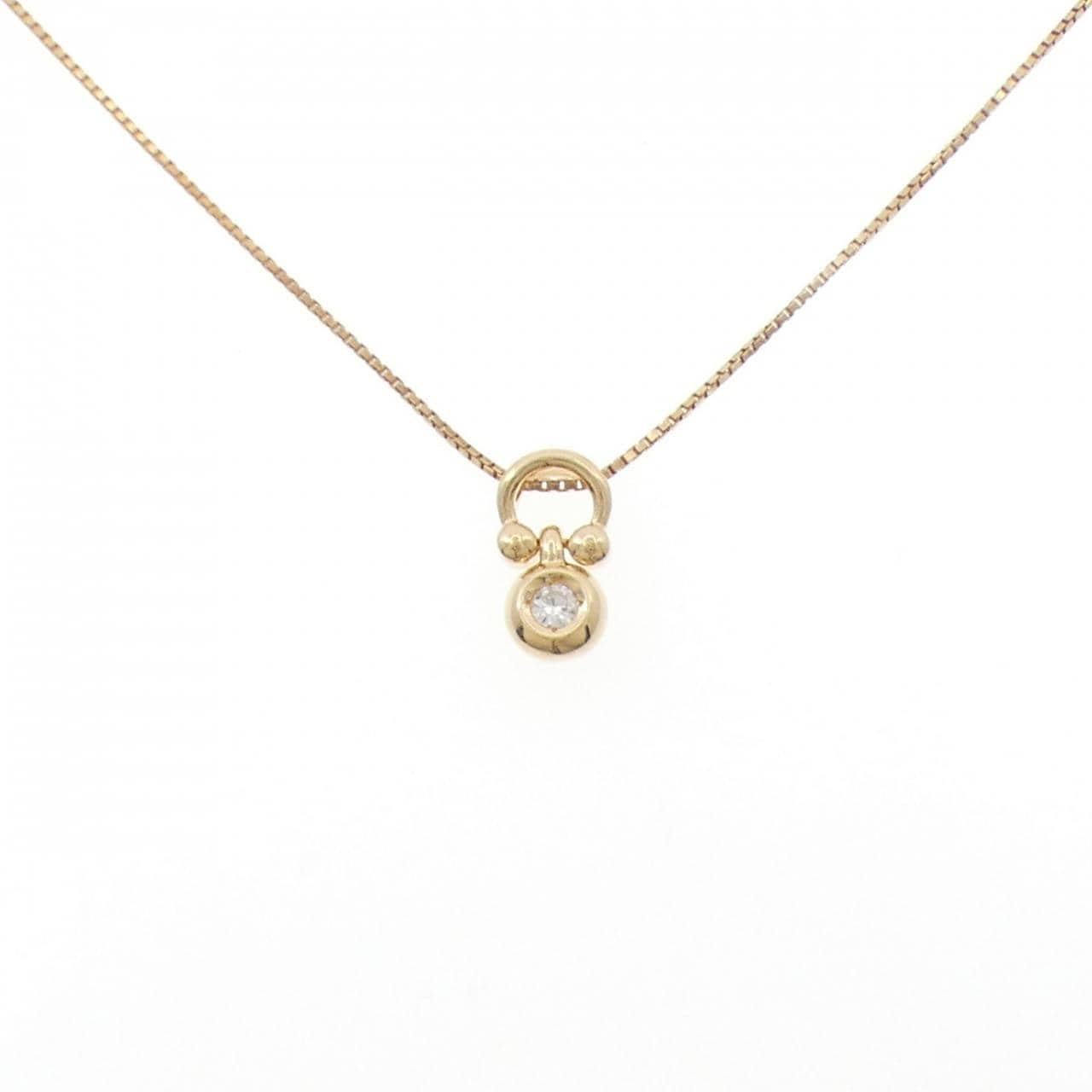 K18YG ダイヤモンド ネックレス 0.12CT