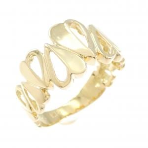 K18YG ハート リング