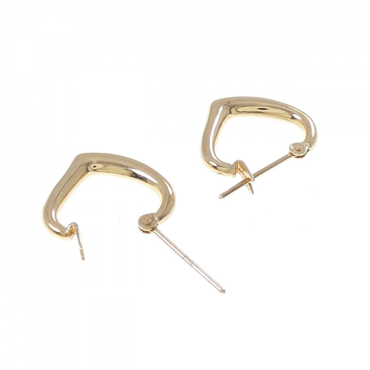 K18YG ハート ピアス