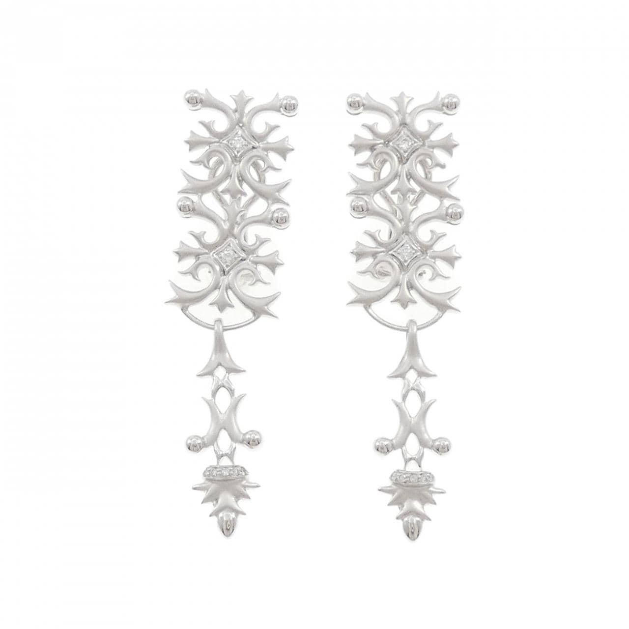 K18WG ダイヤモンド ピアス/イヤリング 0.15CT