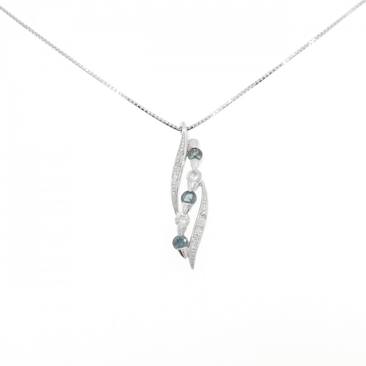 K18WG アレキサンドライト ネックレス 0.24CT