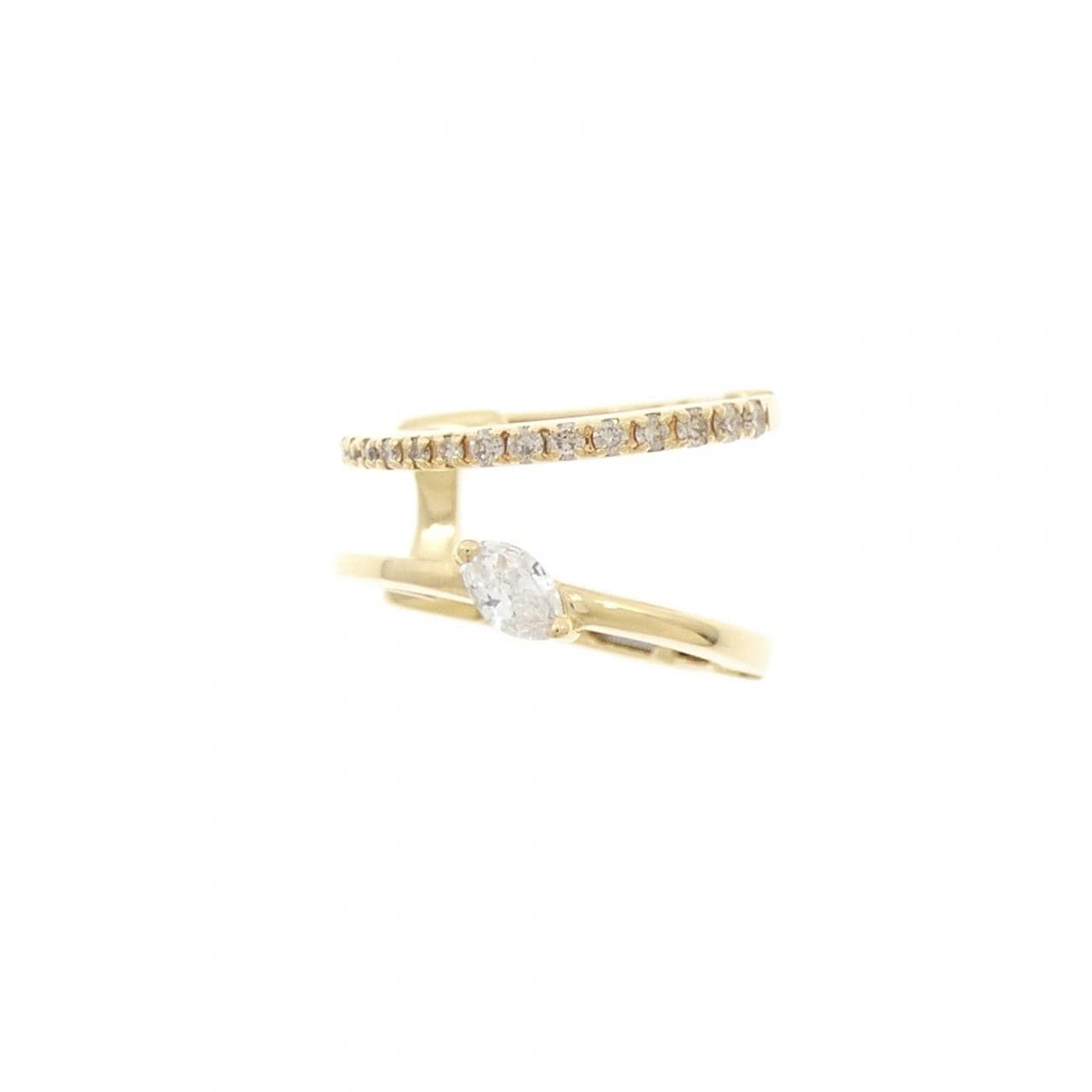 K18YG ダイヤモンド イヤーカフ 0.16 片耳