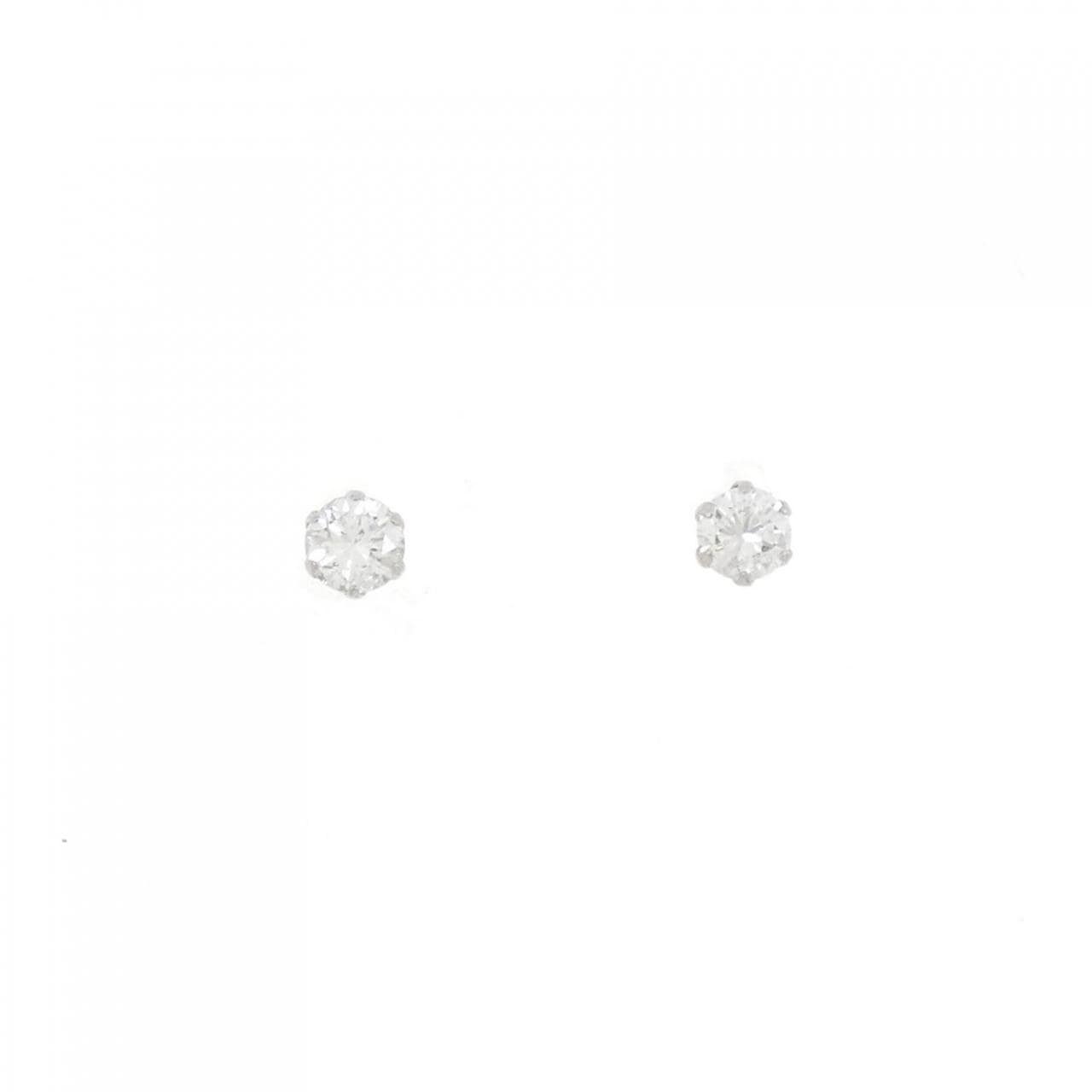 PT ソリティア ダイヤモンド ピアス 0.30CT