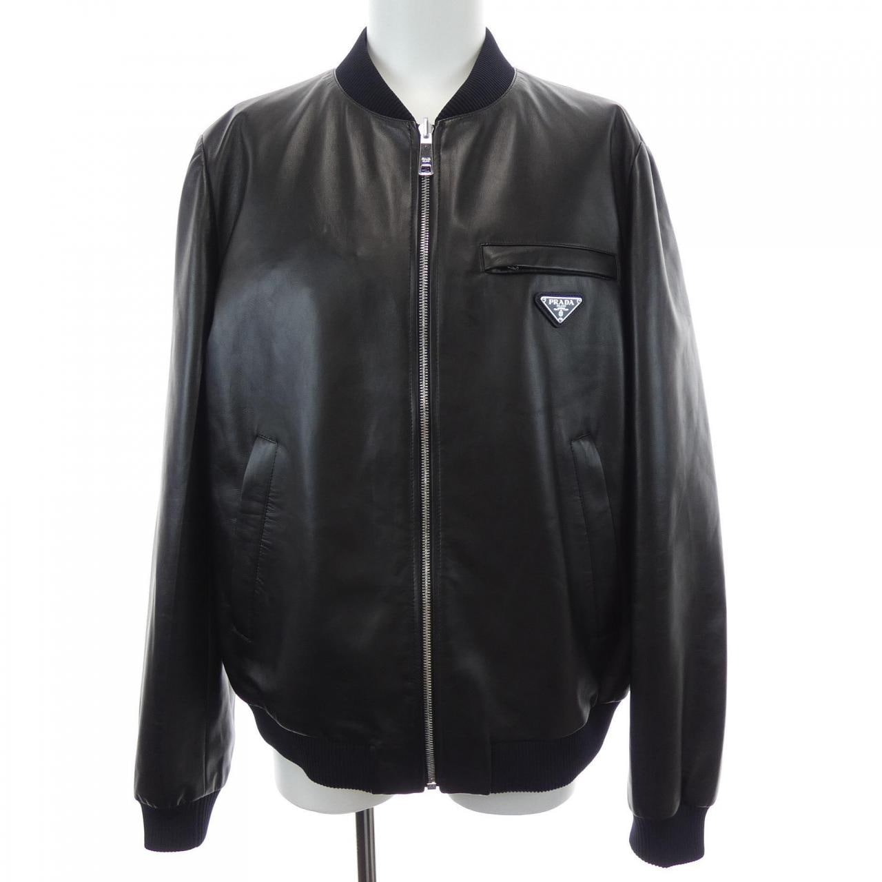 プラダ PRADA トライアングルロゴ UPW280 SOOO 038 レザージャケット