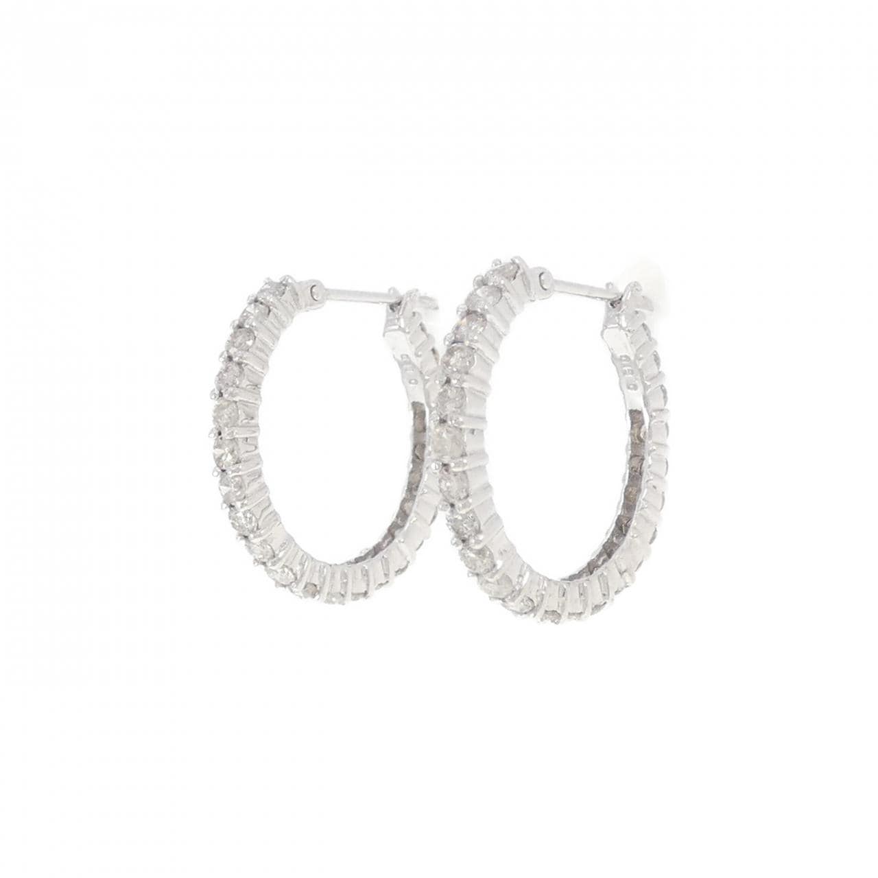 K18WG ダイヤモンド ピアス 1.00CT