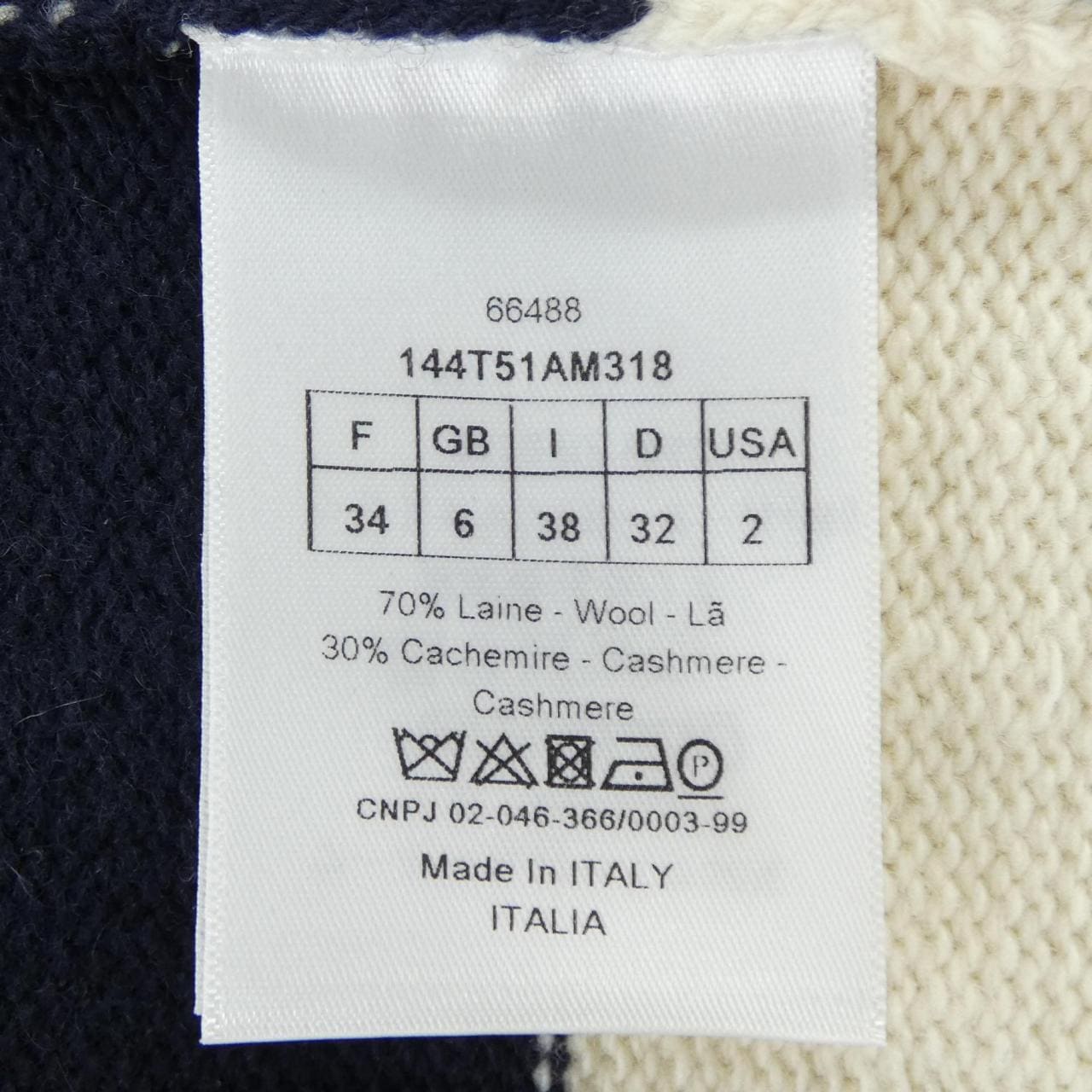 クリスチャンディオール CHRISTIAN DIOR 144T51AM318 ニット