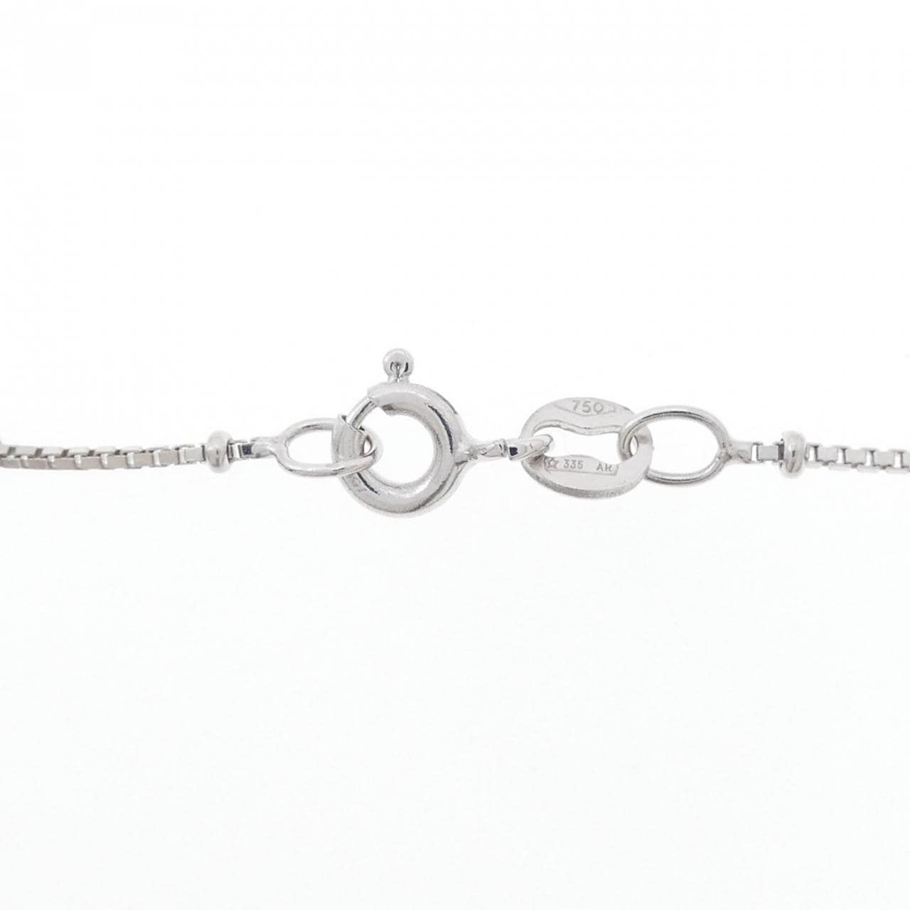 K18WG/750WG ハート パヴェ ダイヤモンド ネックレス 1.53CT