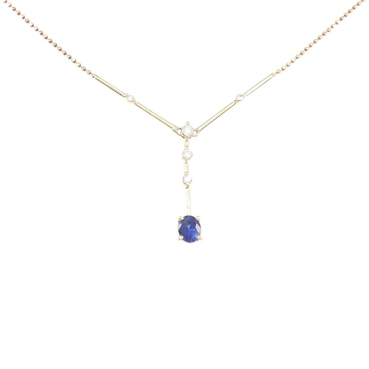 K18YG サファイヤ ネックレス 0.48CT