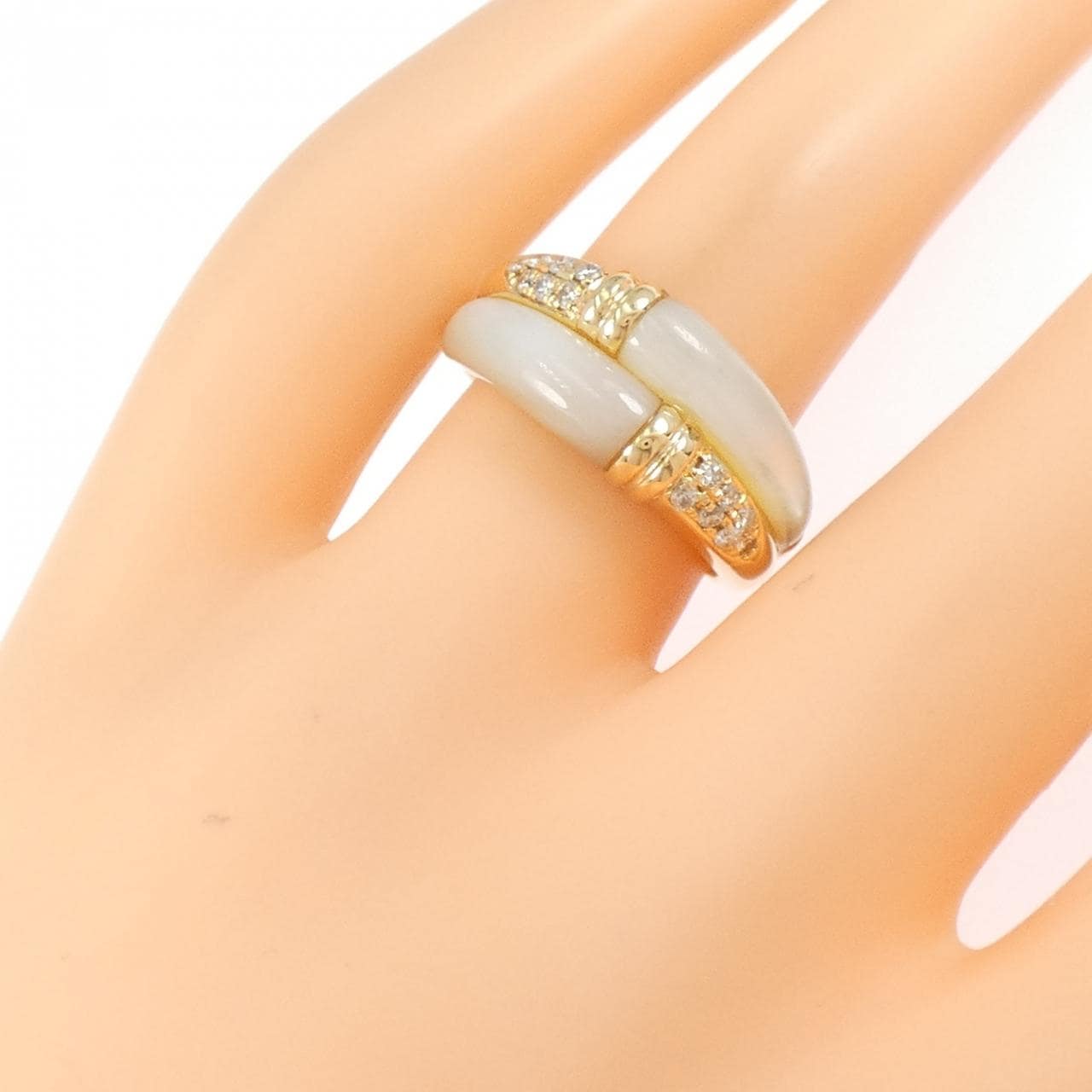 K18YG マザーオブパール リング