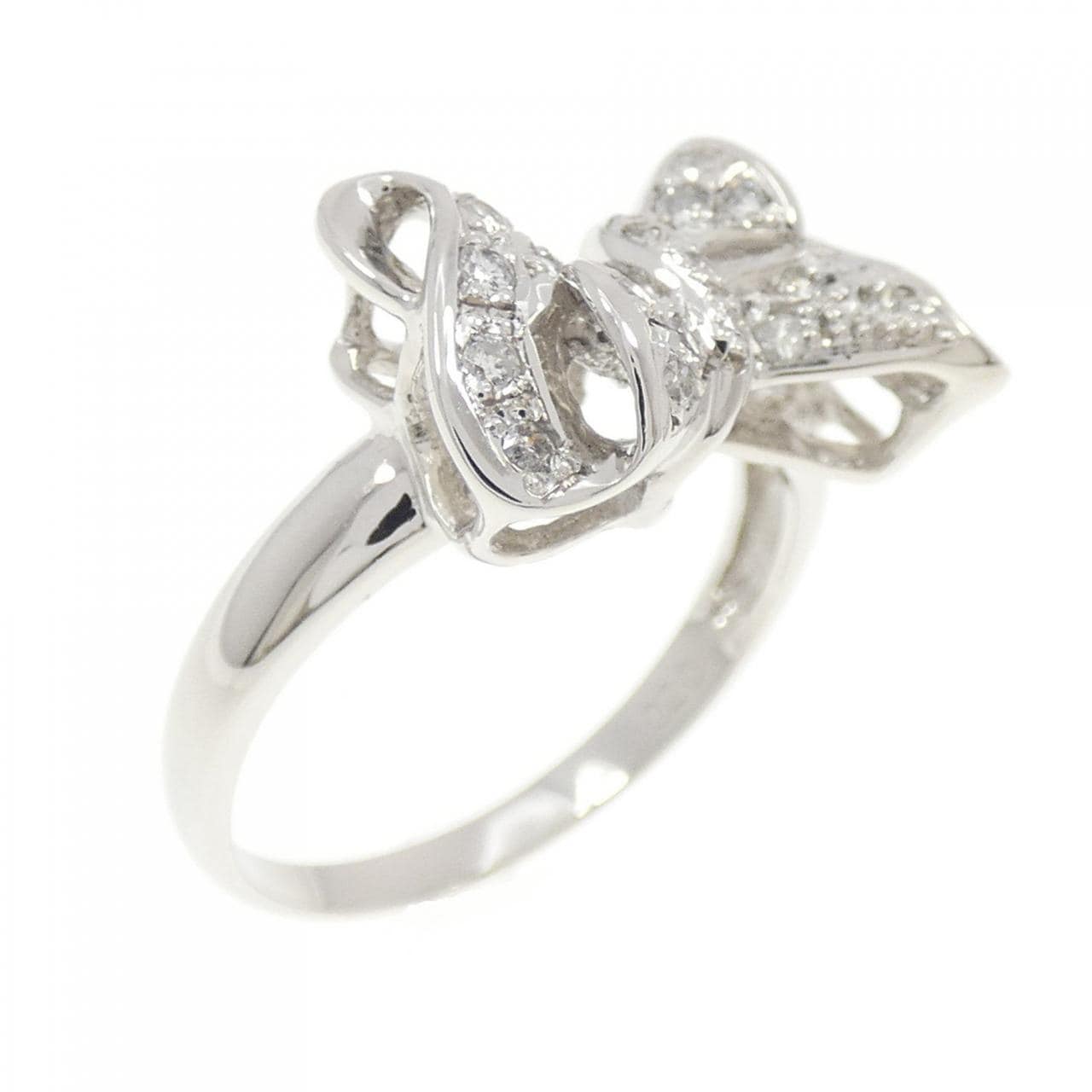 PT900 リボン ダイヤモンド リング 0.20CT