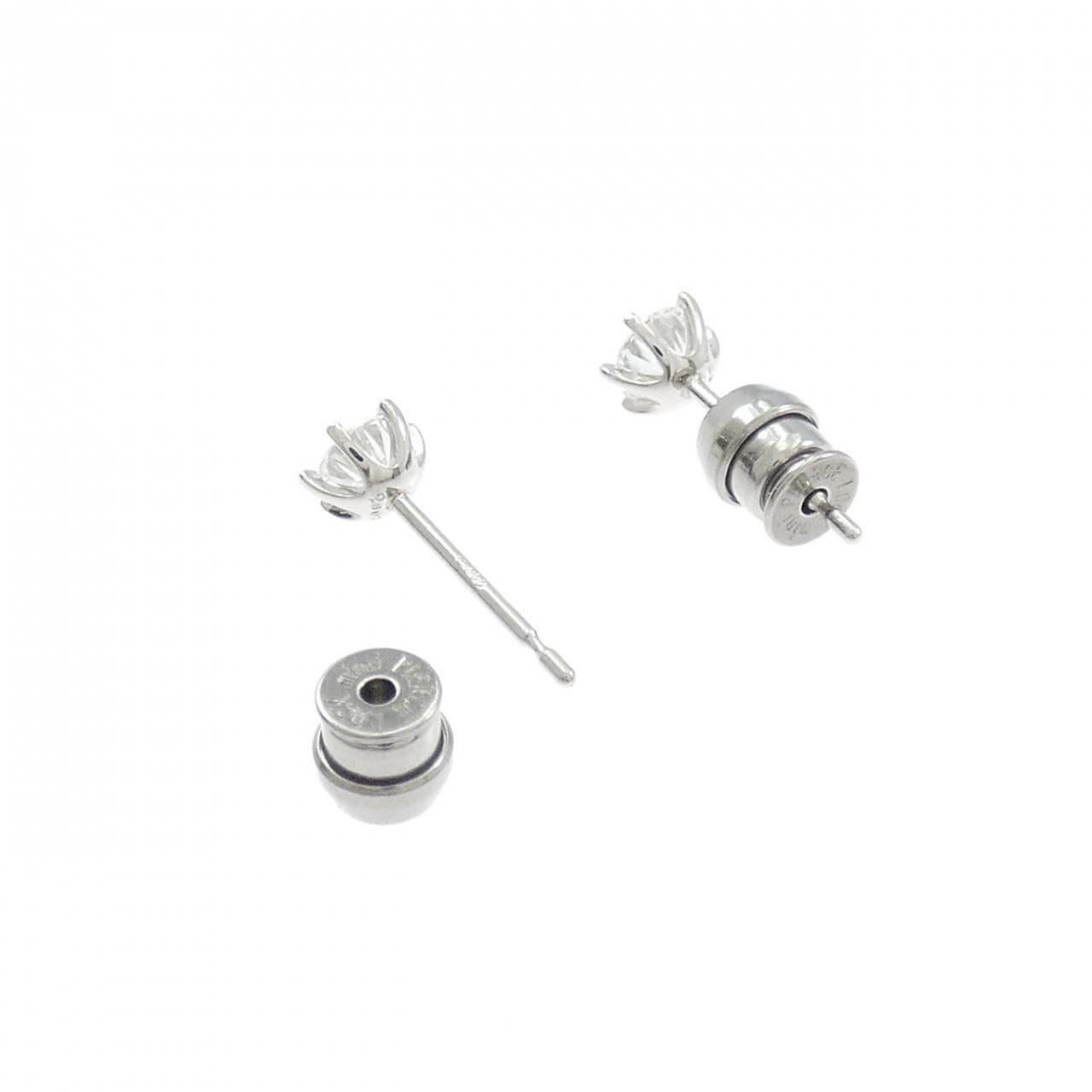 【リメイク】PT900/ST ダイヤモンド ピアス 0.304CT 0.307CT F VVS1 3EXT H&C