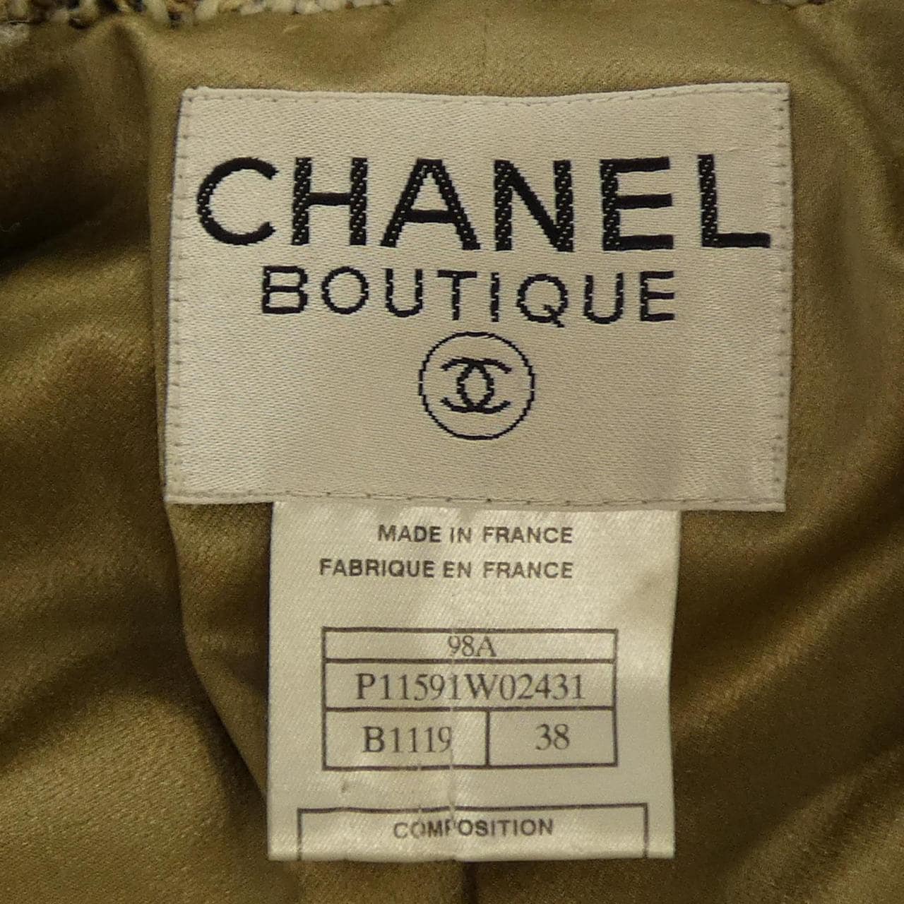【ヴィンテージ】シャネル CHANEL P11591W02431 98A コート