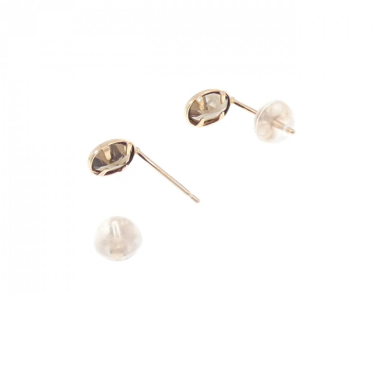 K18PG スモーキークオーツ ピアス