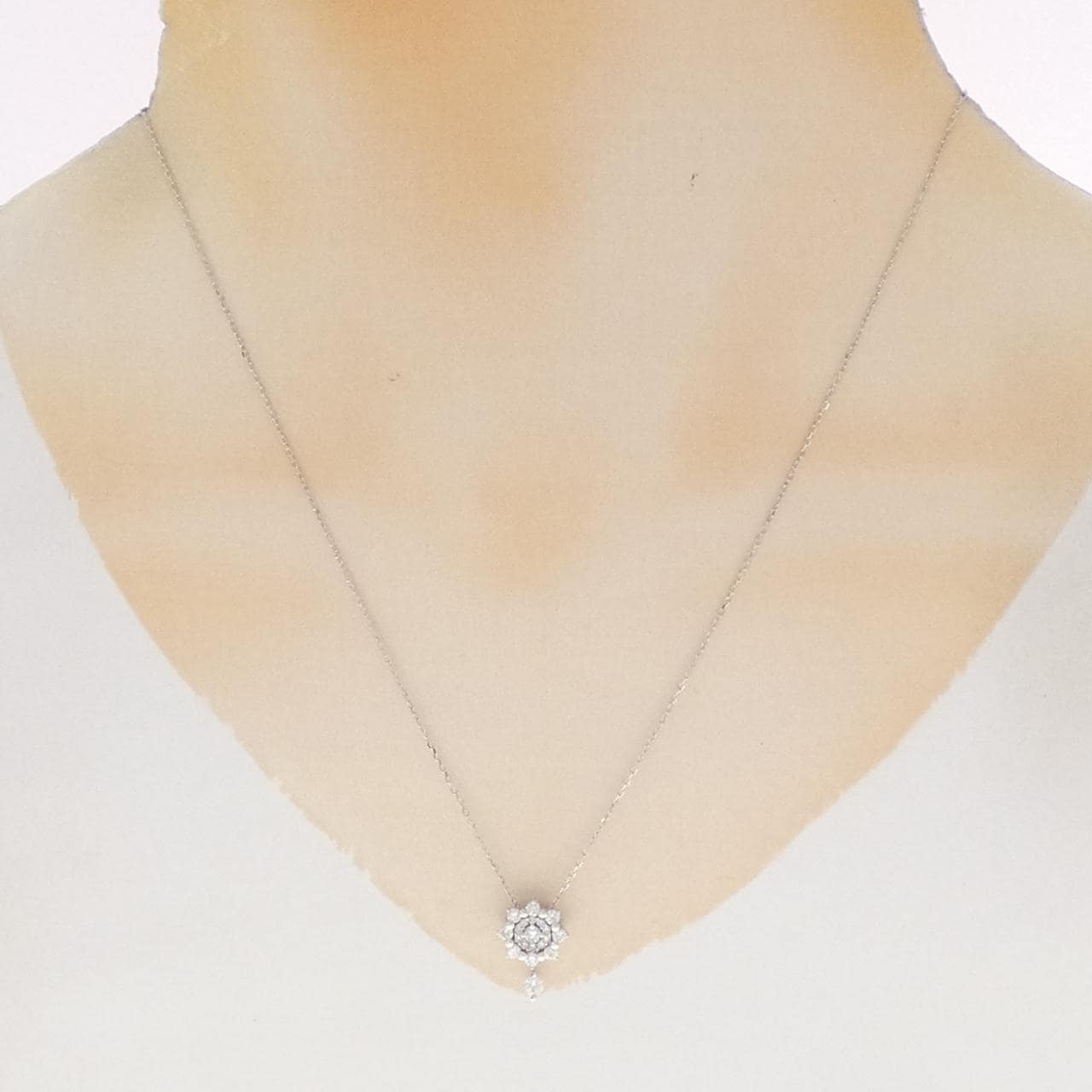 K18WG 2WAY ダイヤモンド ネックレス 0.53CT