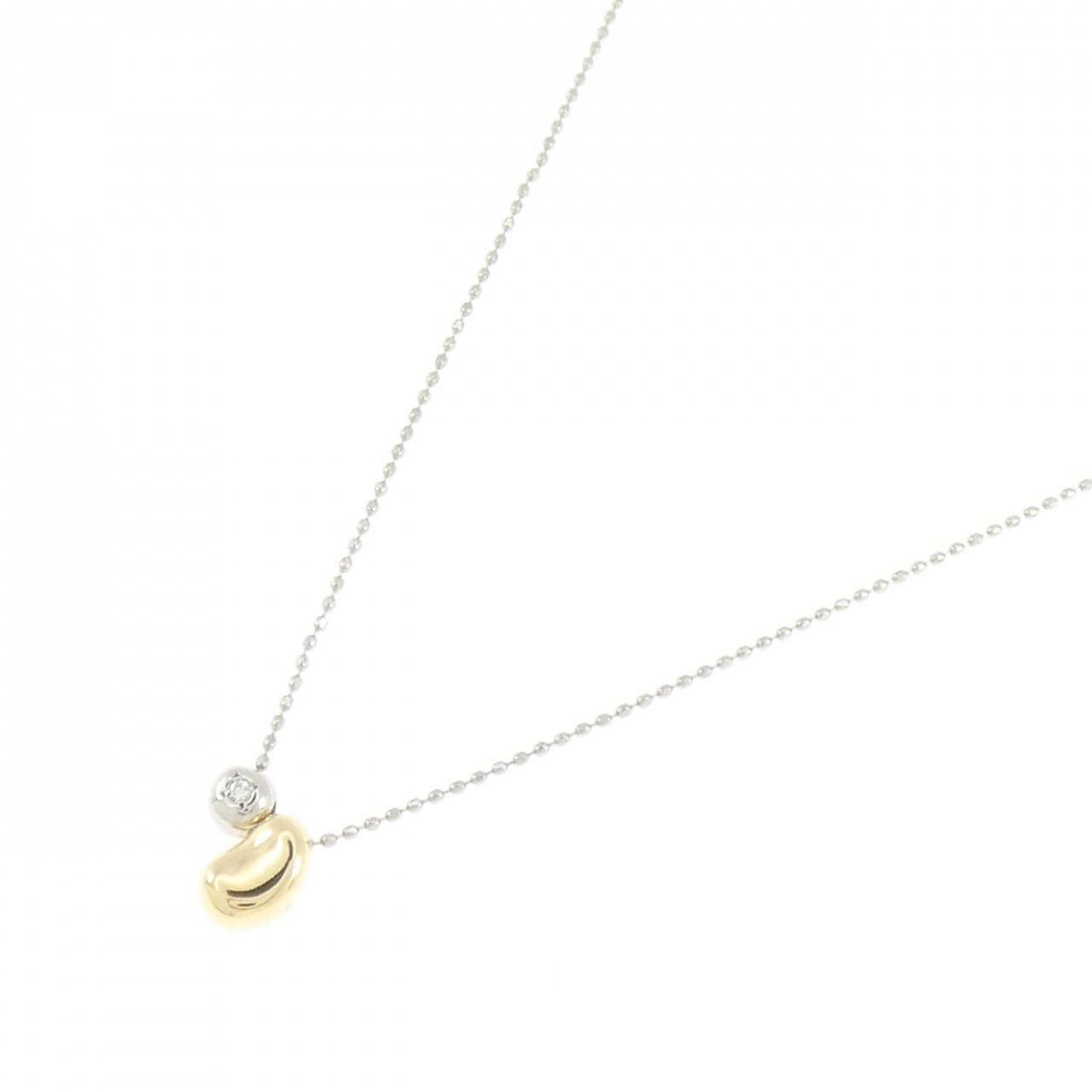 K18YG/PT900/PT850 2WAY ダイヤモンド ネックレス 0.01CT