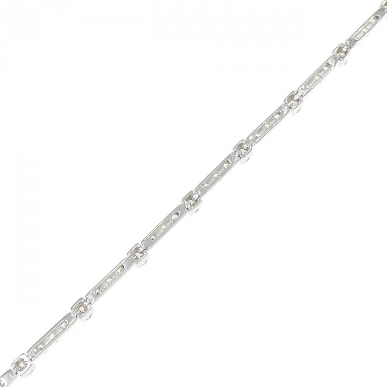K18WG ダイヤモンド ブレスレット 1.06CT