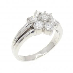 PT900 フラワー ダイヤモンド リング 0.85CT