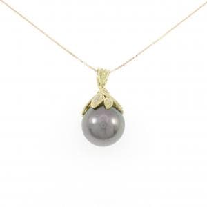 black butterfly pearl necklace