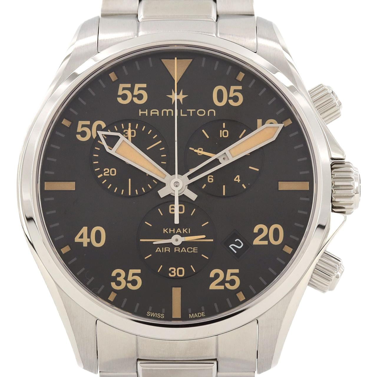 [BRAND NEW] HAMILTON Khaki Aviation PILOT Chrono H767220/H76722131 SS Quartz