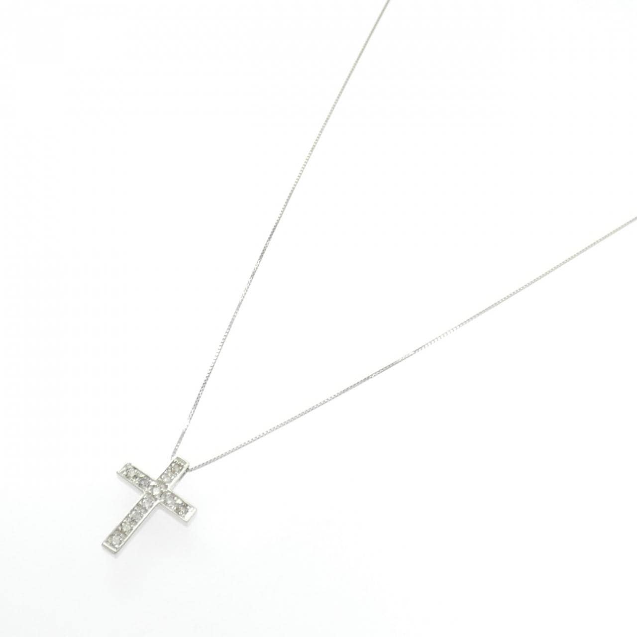PT900/PT850 クロス ダイヤモンド ネックレス 0.30CT