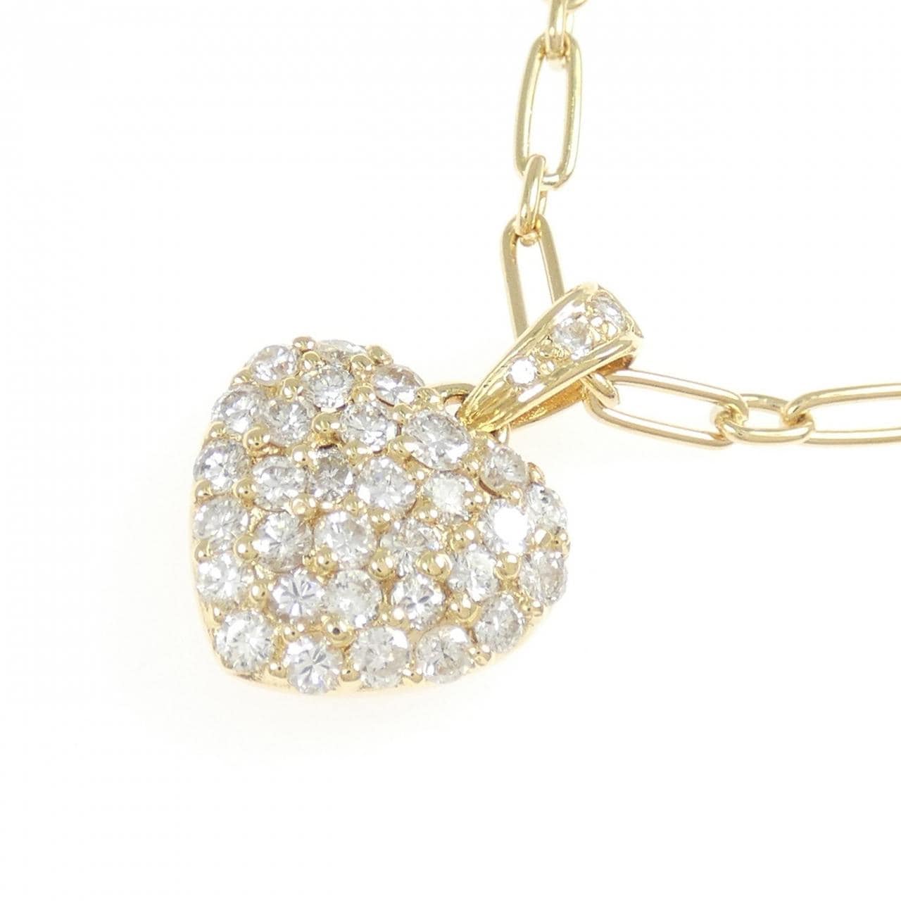 K18YG ハート ダイヤモンド ネックレス 1.29CT