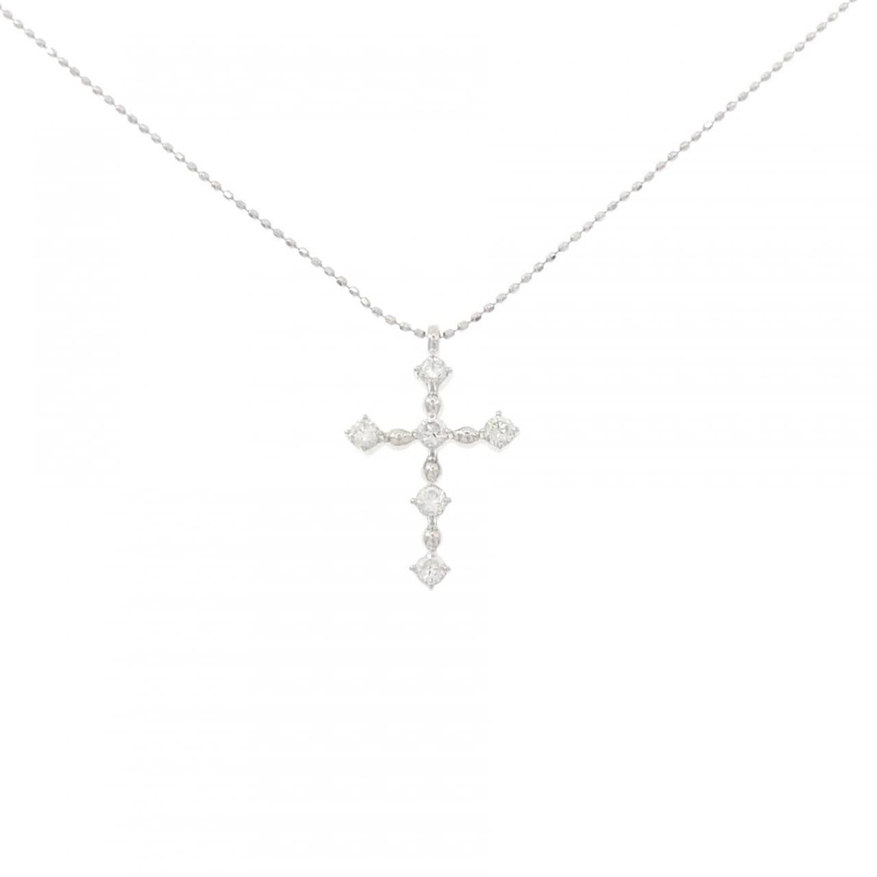 クミキョク クロス ダイヤモンド ネックレス 0.30CT