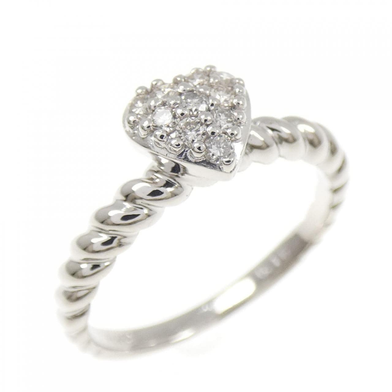 PT900 ハート ダイヤモンド リング 0.16CT
