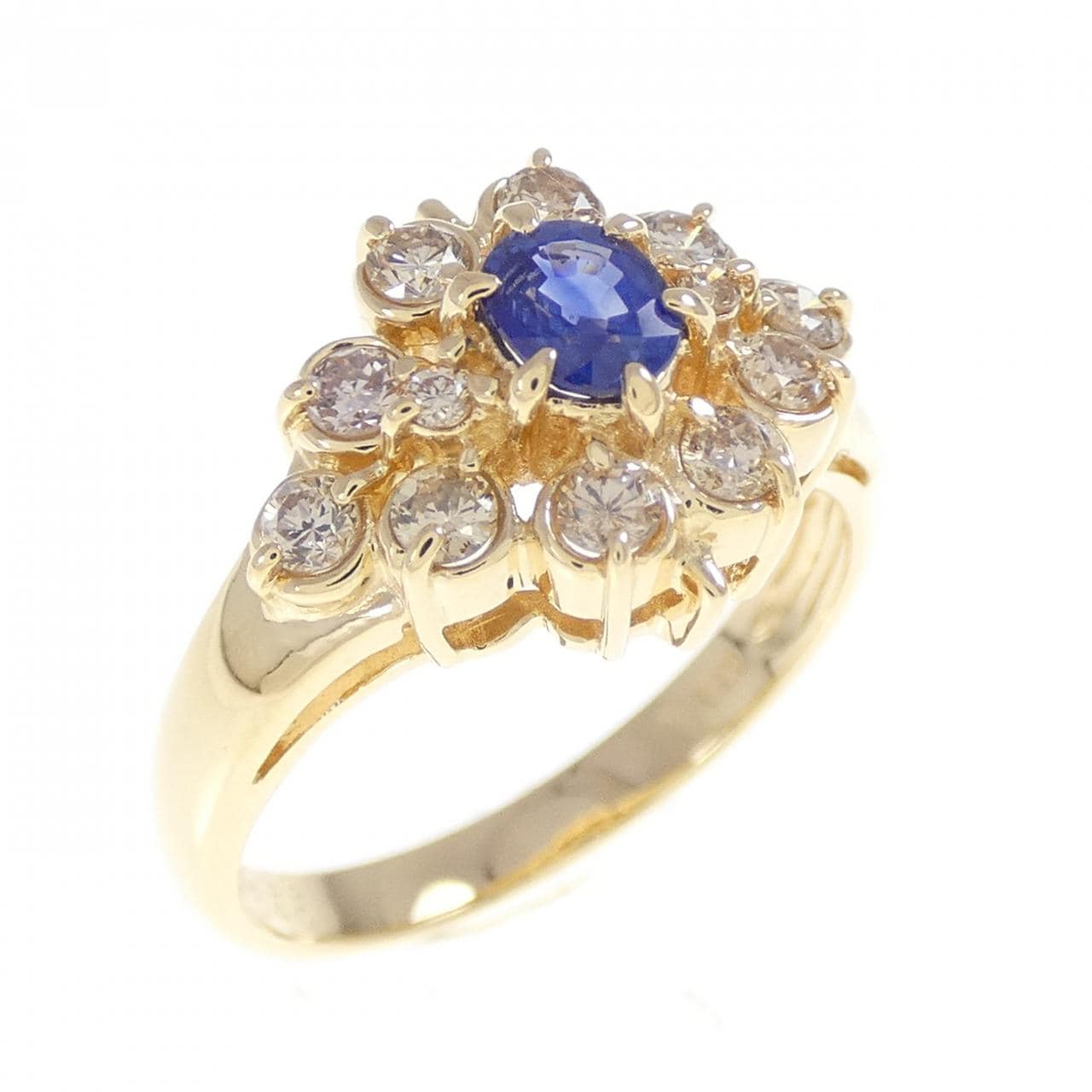 K18YG サファイヤ リング 0.33CT