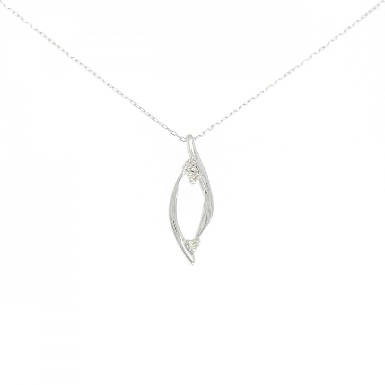 K10WG ダイヤモンド ネックレス 0.03CT